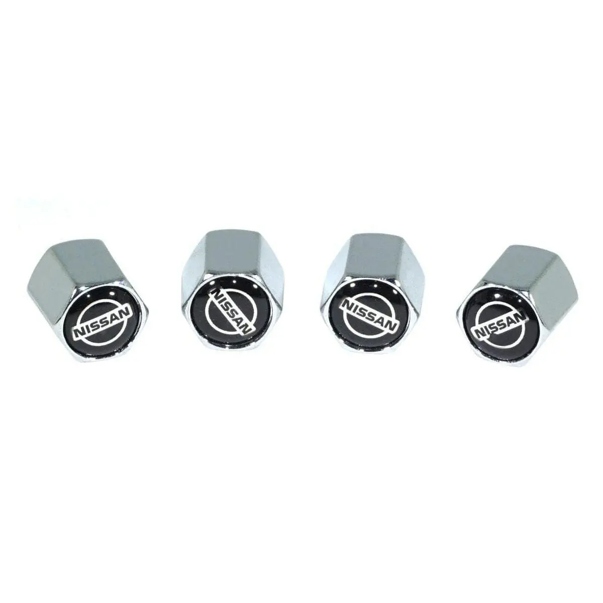 Chrome Valve Stem Tire Caps, Style: Nissan 1