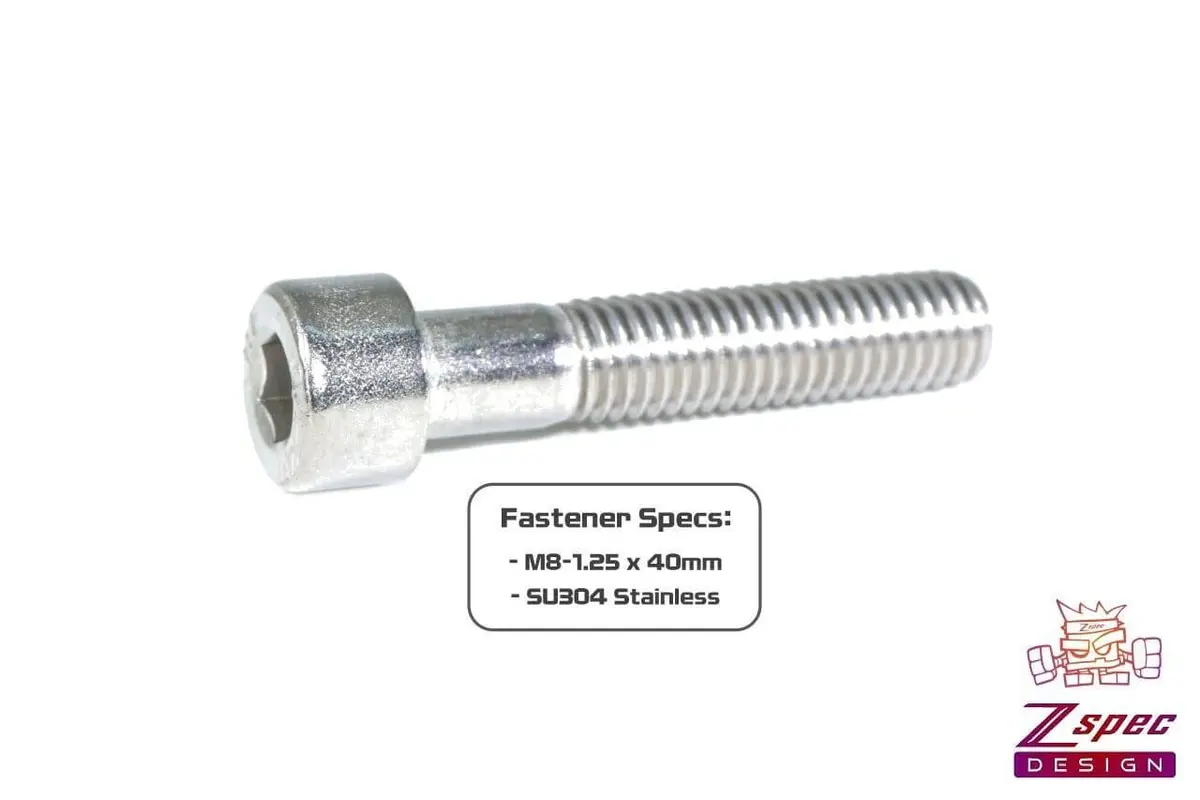 Zspec M8-1.25X40mm Socket-Head Socket Cap Shsc Fasteners, Sus304 Stainless, 10-Pack 2