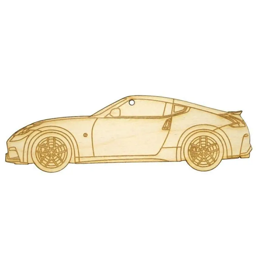 Zspec Laser-Engraved Wood Ornament, Style: Nissan 370Z Z34 Nismo, Birch 1