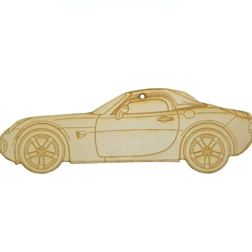 Zspec Laser-Engraved Birch Ornament, Style: Pontiac Solstice/Saturn Sky ~5-Inch Wide 1