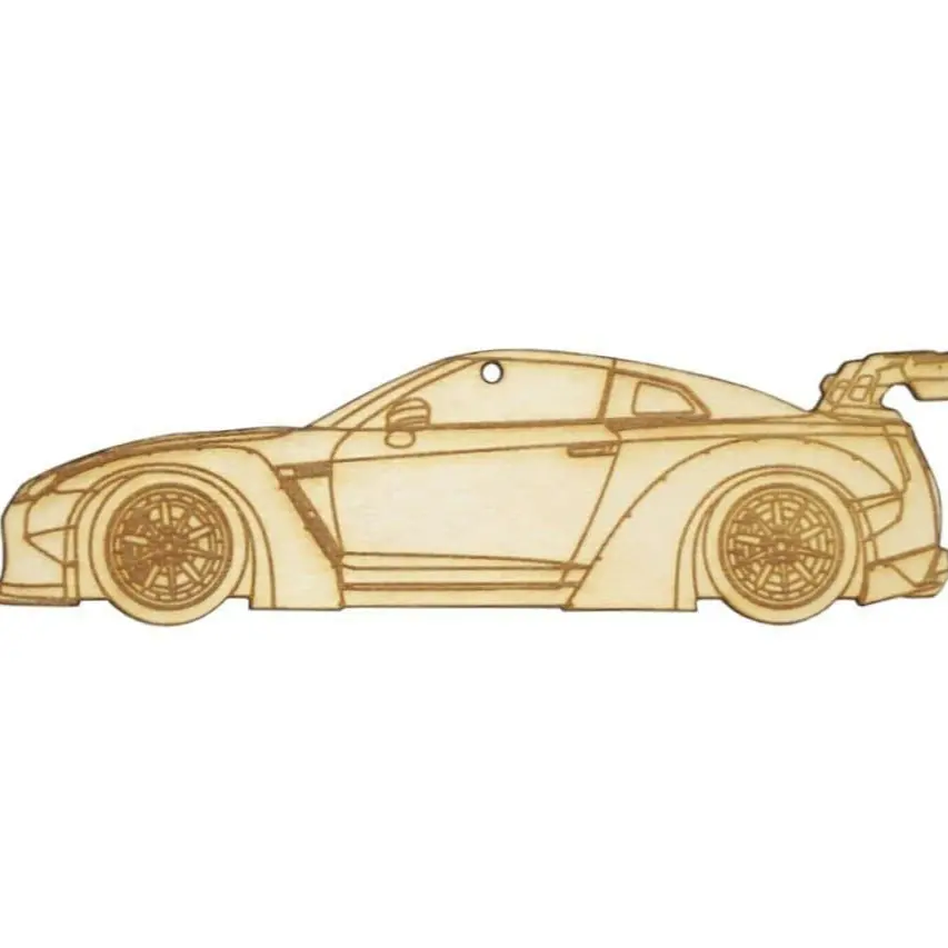 Zspec Laser-Engraved Wood Ornament, Style: Nissan R35 Gtr Lib. Walk, Birch 1