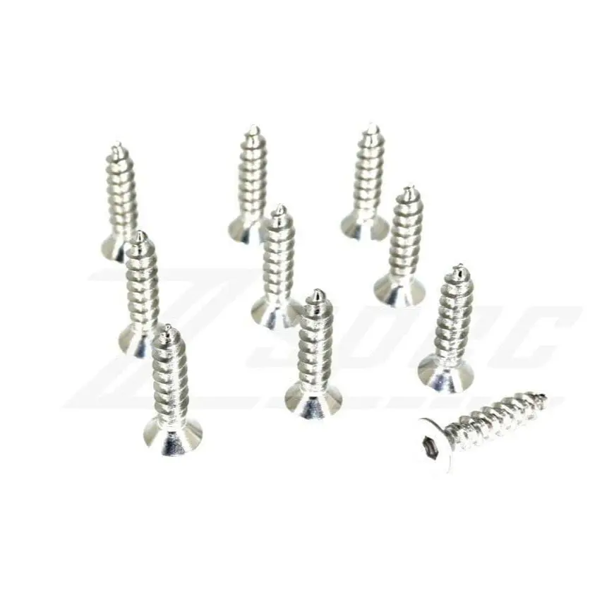 Zspec M5x20mm Coarse Flat-Head Fhsc Fasteners, Stainless, 10-Pack 1