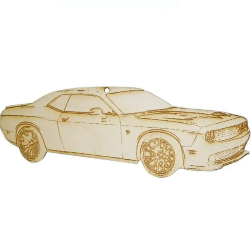 Zspec Laser-Engraved Ornament, Style: Dodge. Challenger Srt, ~5-Inch Wide 1