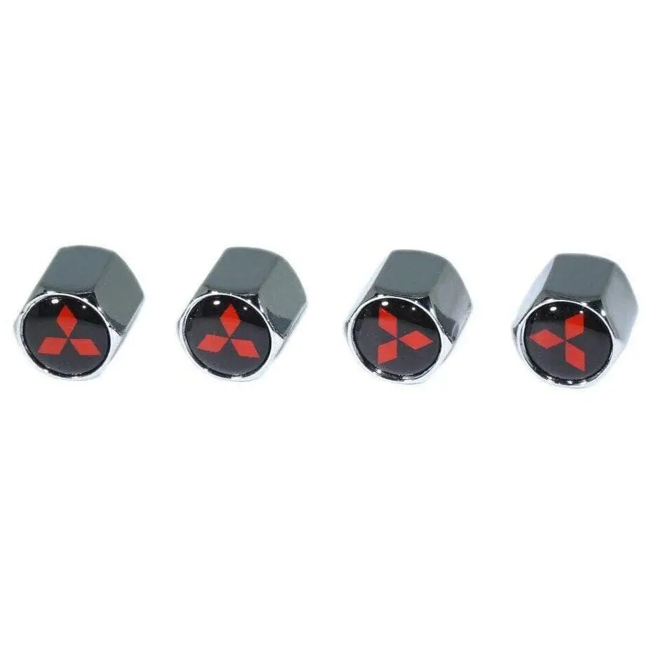 Chrome Valve Stem Tire Caps, Style: Mitsubishi 1