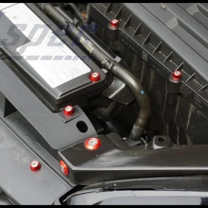 Zspec Stage-3 Dress Up Bolts® Fastener Kit For '15+ Vw Golf R Mk7, Stainless & Billet 9