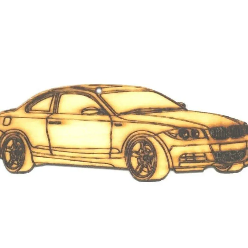 Zspec Laser-Engraved Wood Ornament, Style: Bmw 1-Series, Birch, ~5" 1