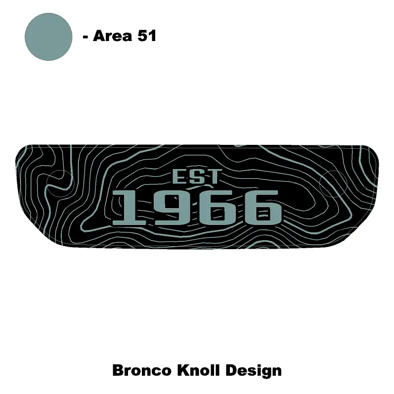 1966 Topographic Shifter Plate (Printed Series + Acrylic) - 2021+ Bronco 40