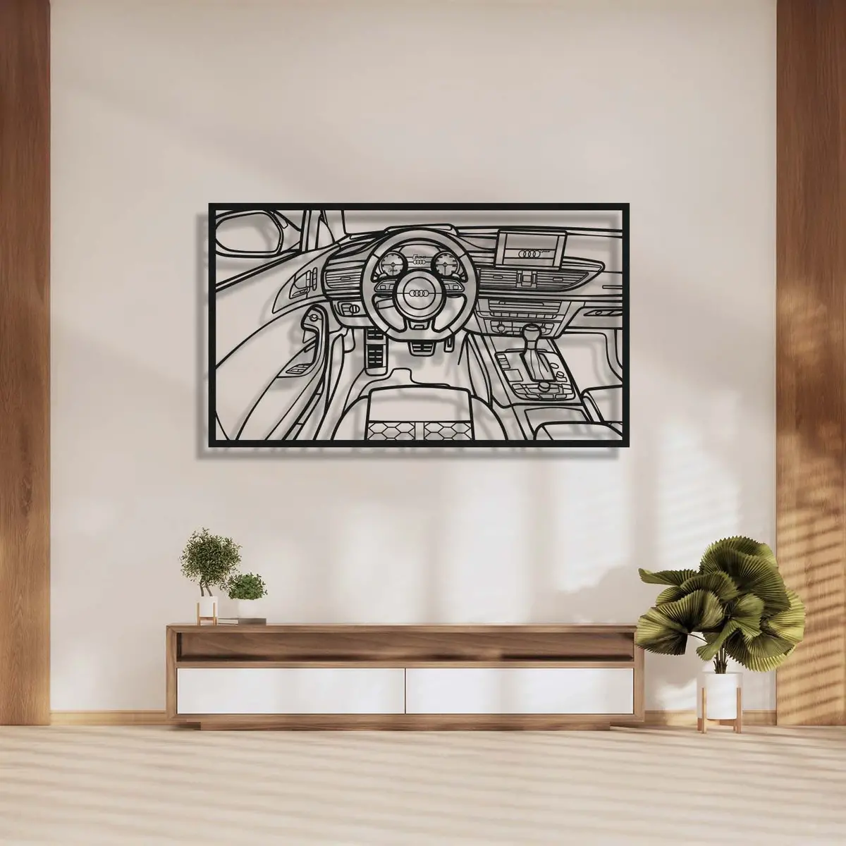 Rs6 Avant Driver's Cockpit Metal Frame Wall Art - Mt1472 1