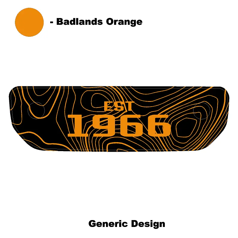 1966 Topographic Shifter Plate (Printed Series + Acrylic) - 2021+ Bronco 7