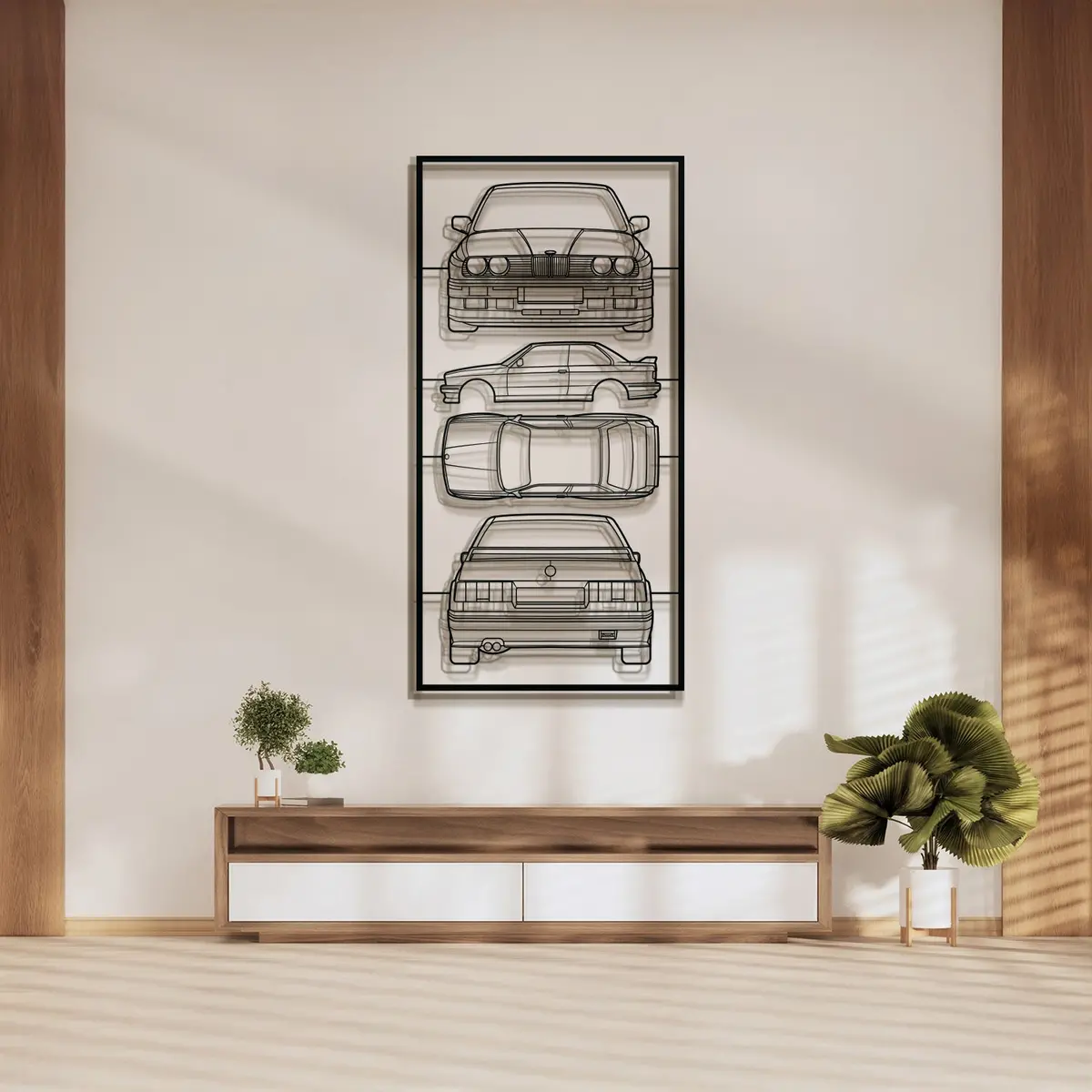 E30 Quad Profile Metal Frame Silhouette - Mt1431 1