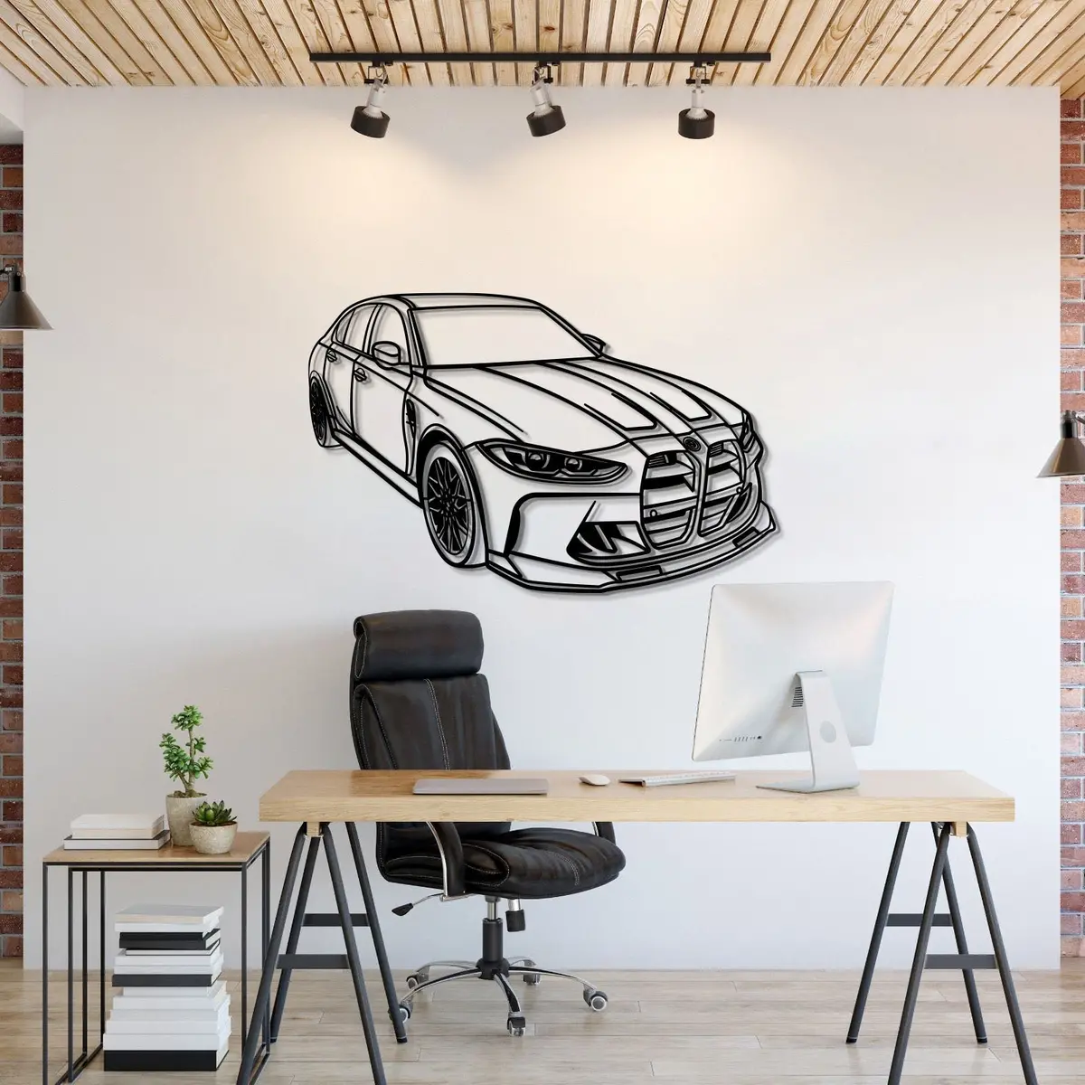 2021 M3 G80 Competition Perspective Metal Car Wall Art - Mt0467 1