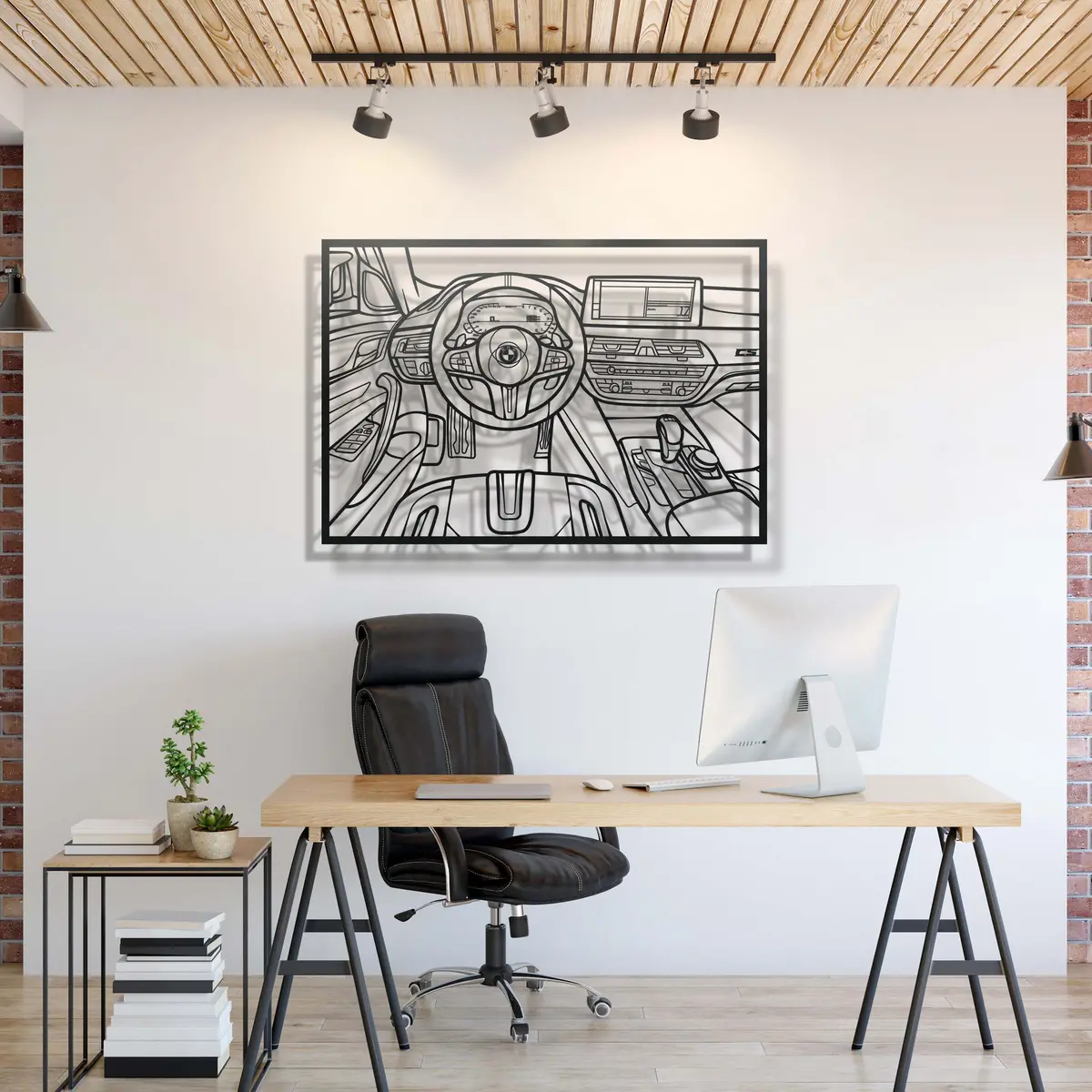M5 Cs Driver's Cockpit Metal Frame Wall Art - Mt1465 2