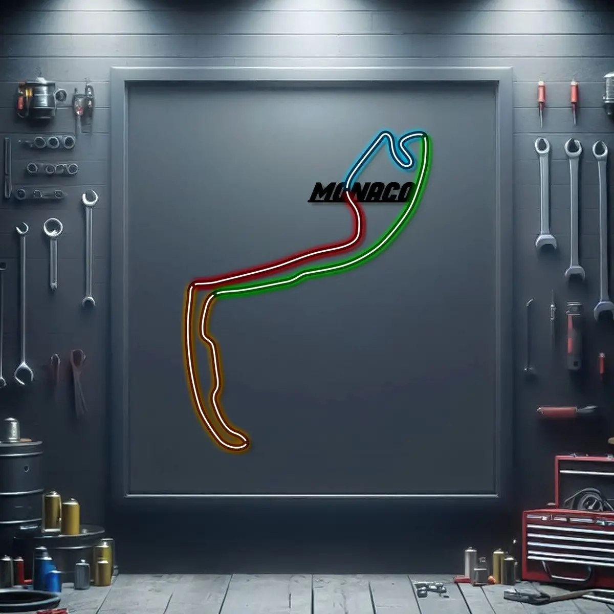 Monaco Metal Neon Race Track - Mtn0142 1