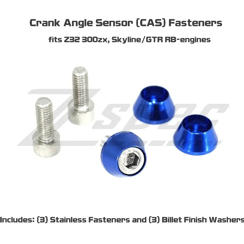 Zspec Crank Angle Sensor Bolts For Nissan Z32 300Zx & Skyline Gt-R, Stainless-Billet 3