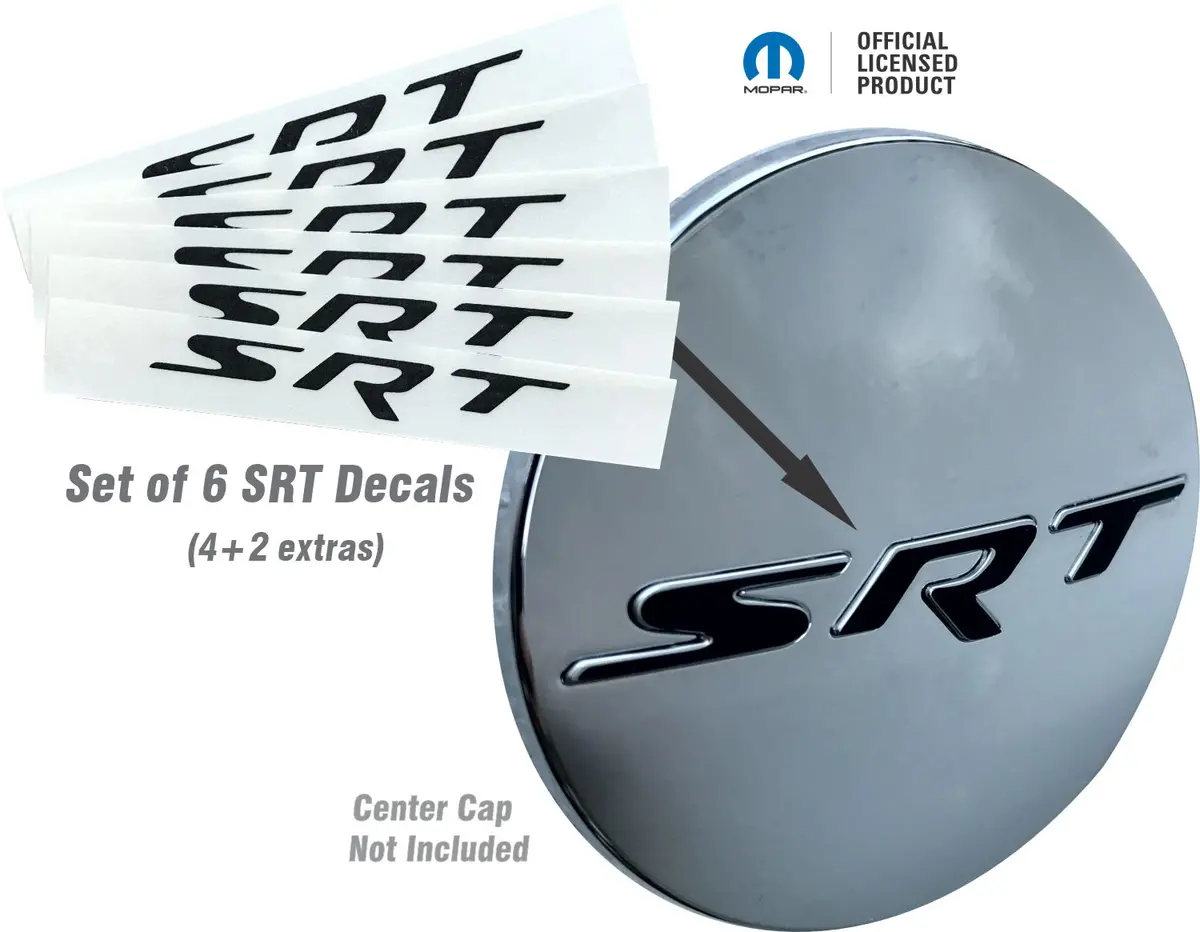 Srt Center Cap Overlay Decals For Challenger Srt 4