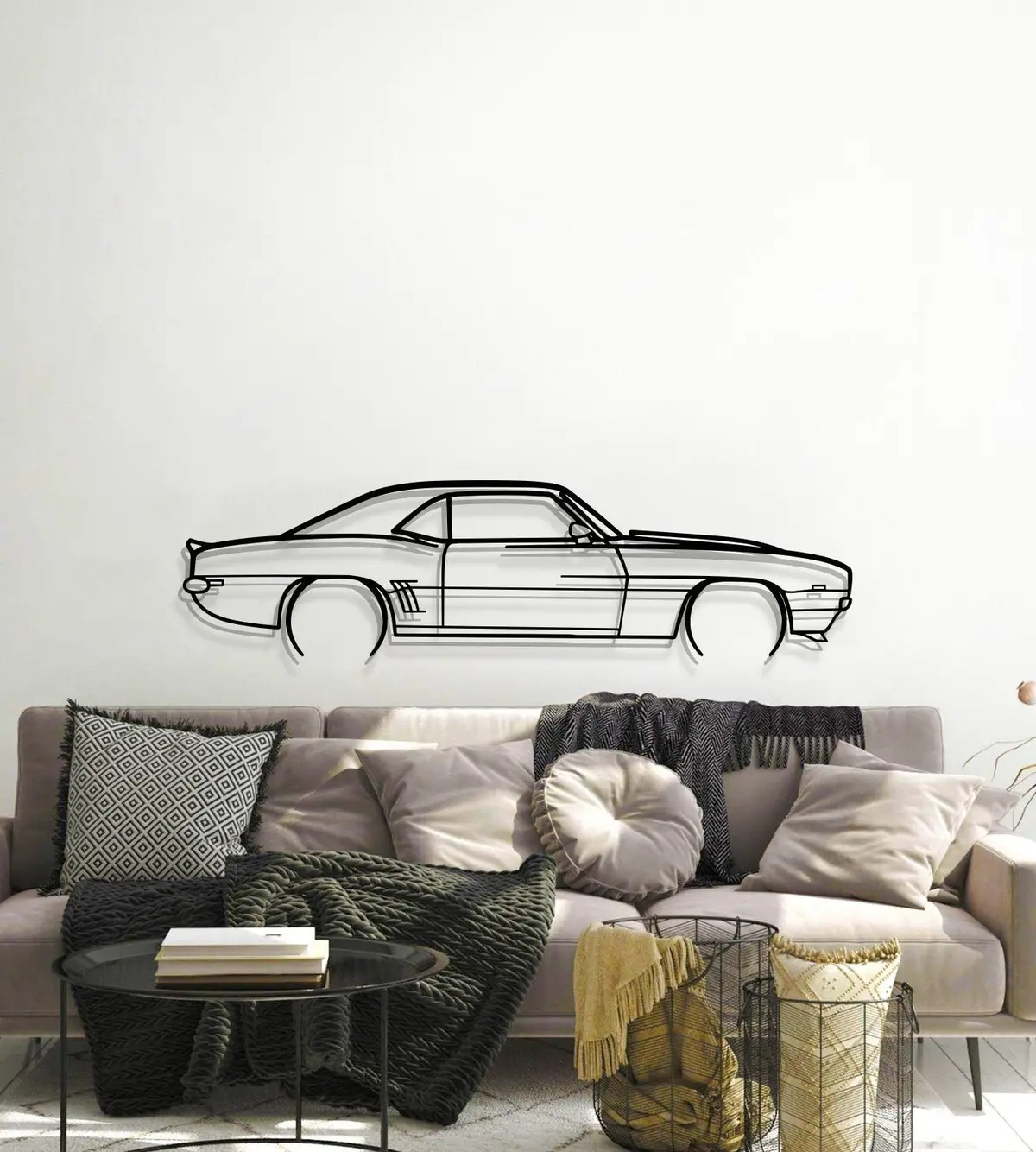 1969 Camaro Detailed Metal Car Wall Art - Mt0116 6