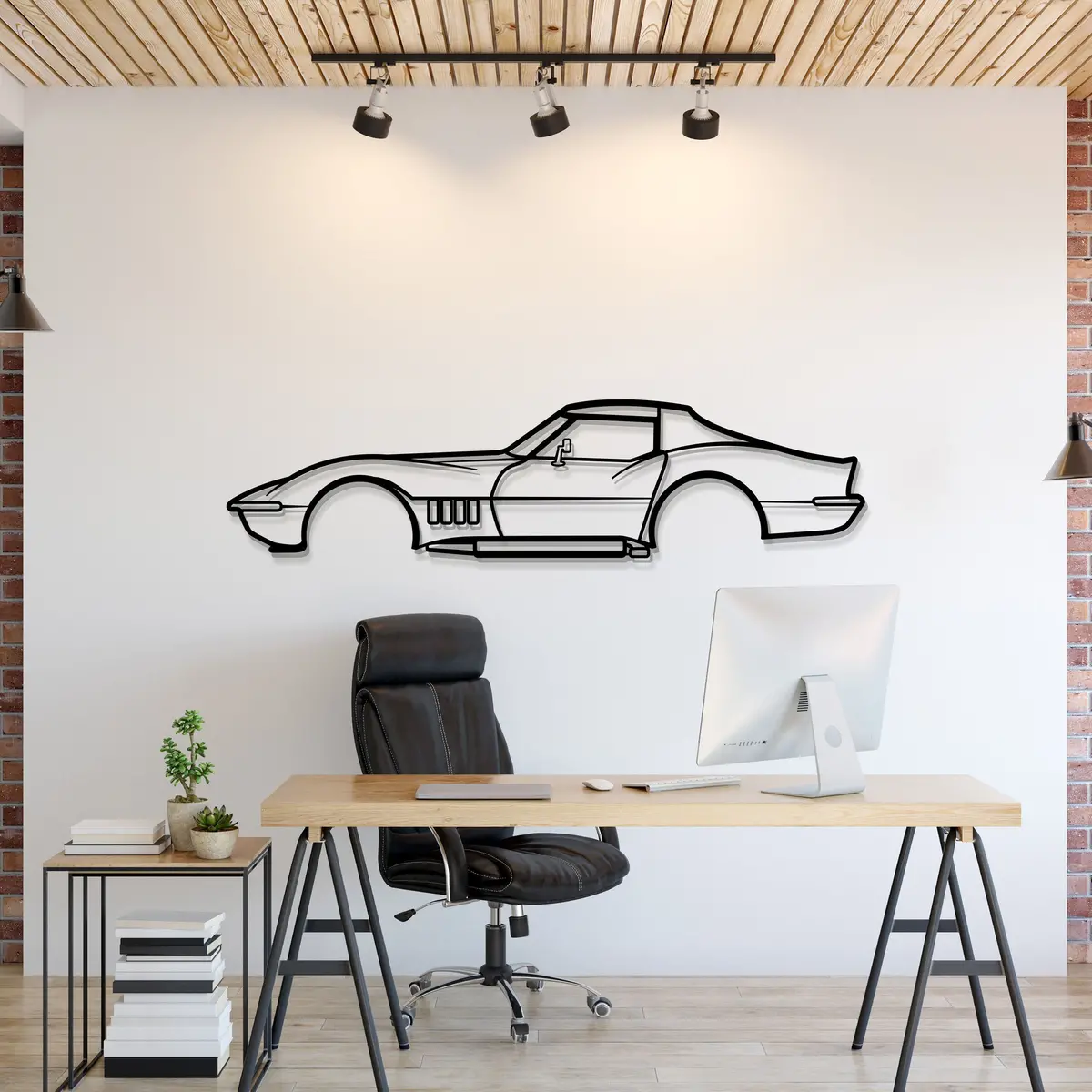 1969 Corvette Metal Car Wall Art - Mt0119 1
