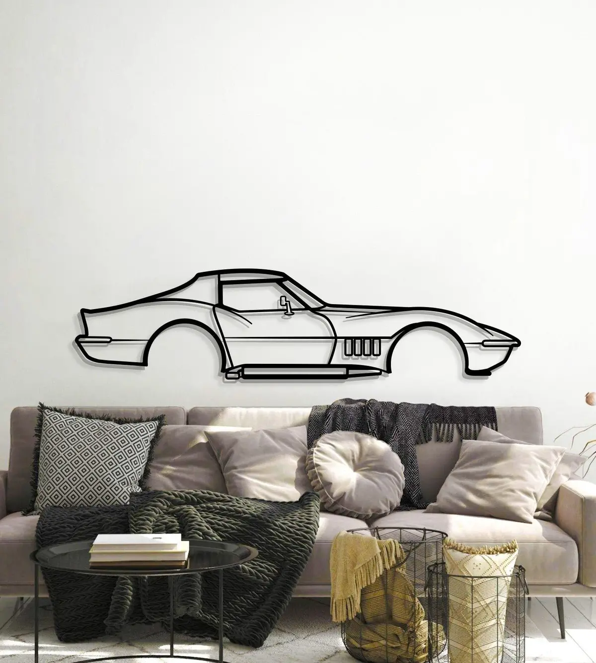 1969 Corvette Metal Car Wall Art - Mt0119 6