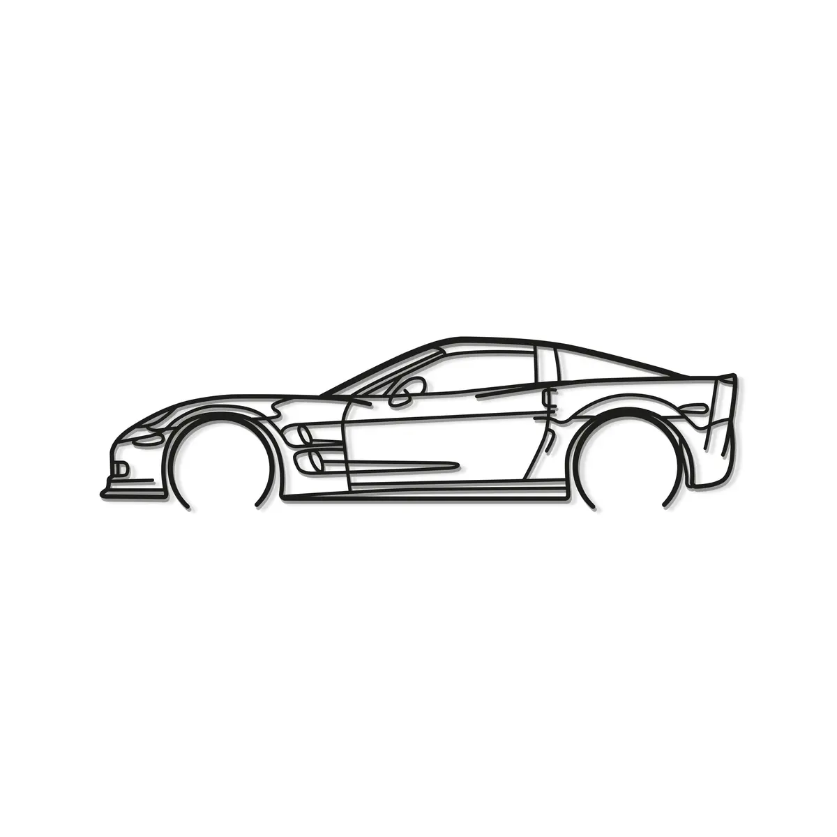 Corvette C6 Zr1 Detailed Metal Car Wall Art - Mt0918 8