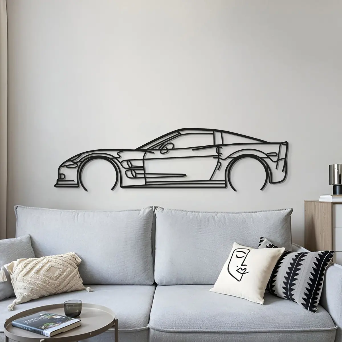 Corvette C6 Zr1 Detailed Metal Car Wall Art - Mt0918 4
