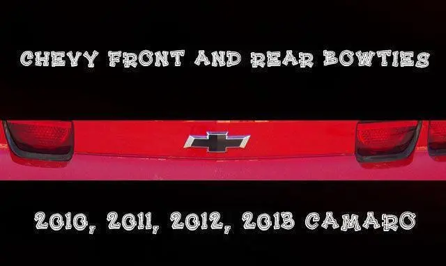Chevy Cararo Bowtie Vinyl Insert - 2010-2013 Camaro Front / Rear 1