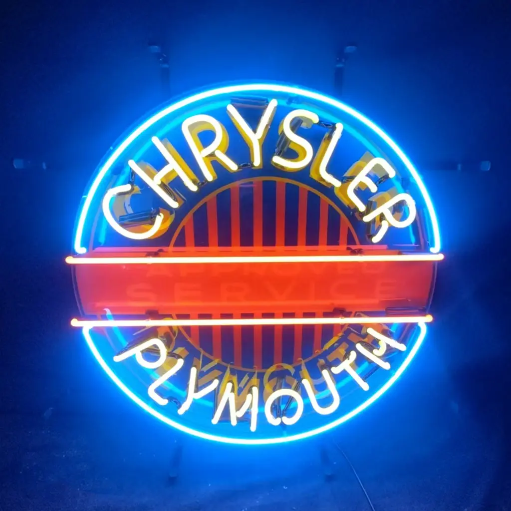 Chrysler Plymouth Auto Car Logo Neon Signs 1