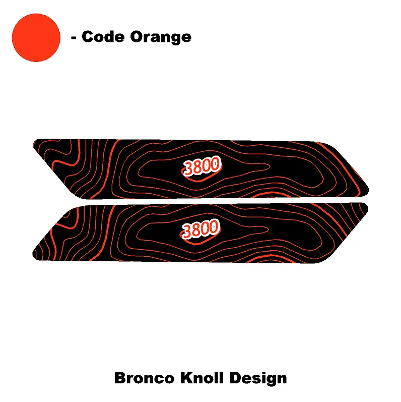 Topo Interior Rear Door Grab Handle Overlay Kit (Printed Series) - 2021+ Bronco 4 Door 48