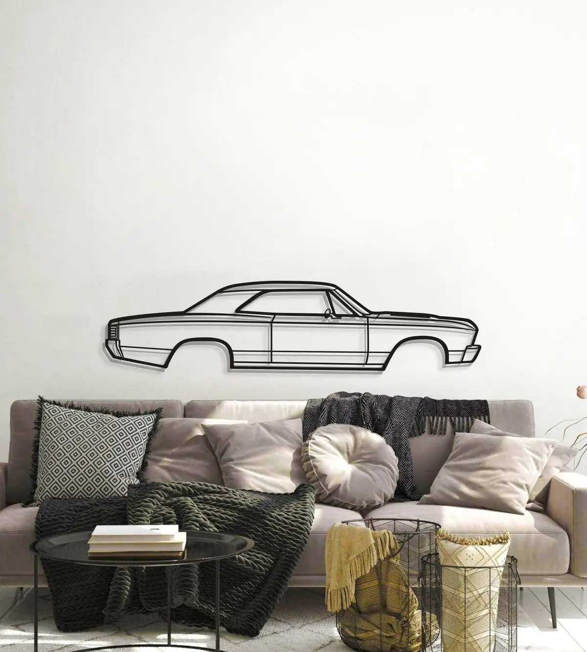 1967 Chevelle Metal Car Wall Art - Mt0094 6