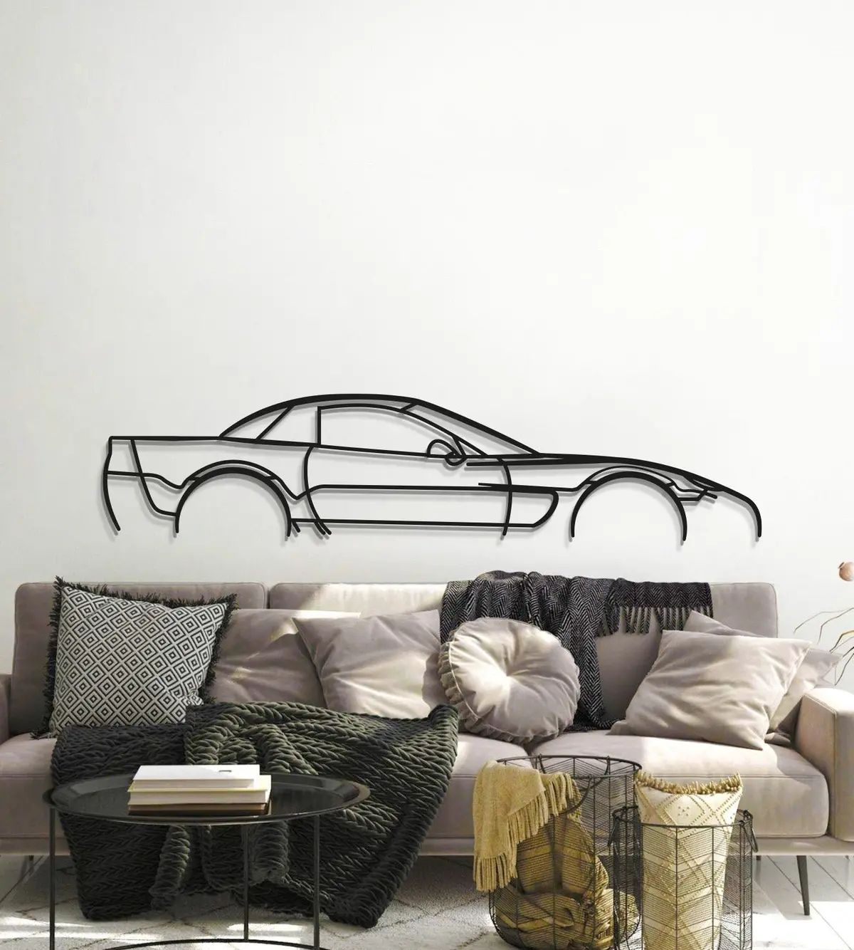 2002 Corvette C5 Z06 Metal Car Wall Art - Mt0295 6