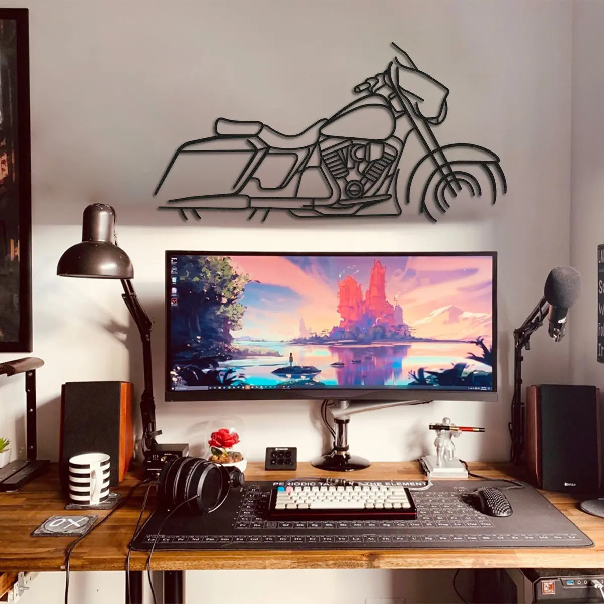 Harley Davidson Street Glide Metal Motorcycle Wall Art - Mt1094 5