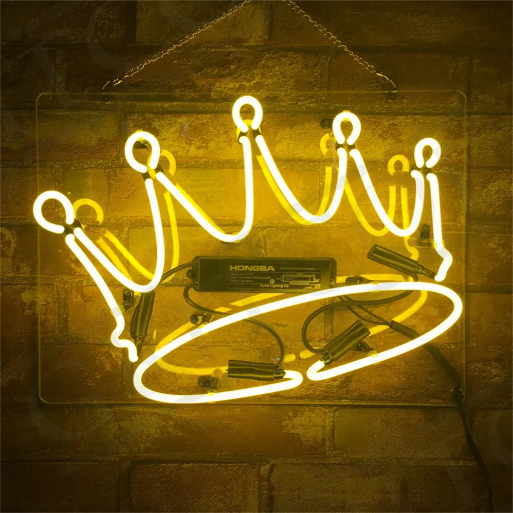 Crown Yellow Neon Signs 1