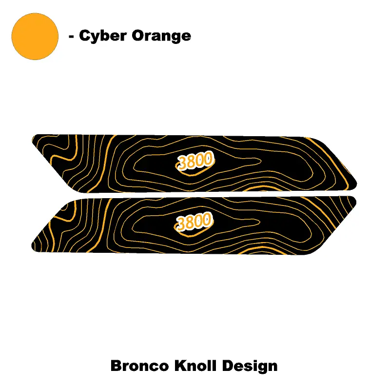 Topo Interior Rear Door Grab Handle Overlay Kit (Printed Series) - 2021+ Bronco 4 Door 50