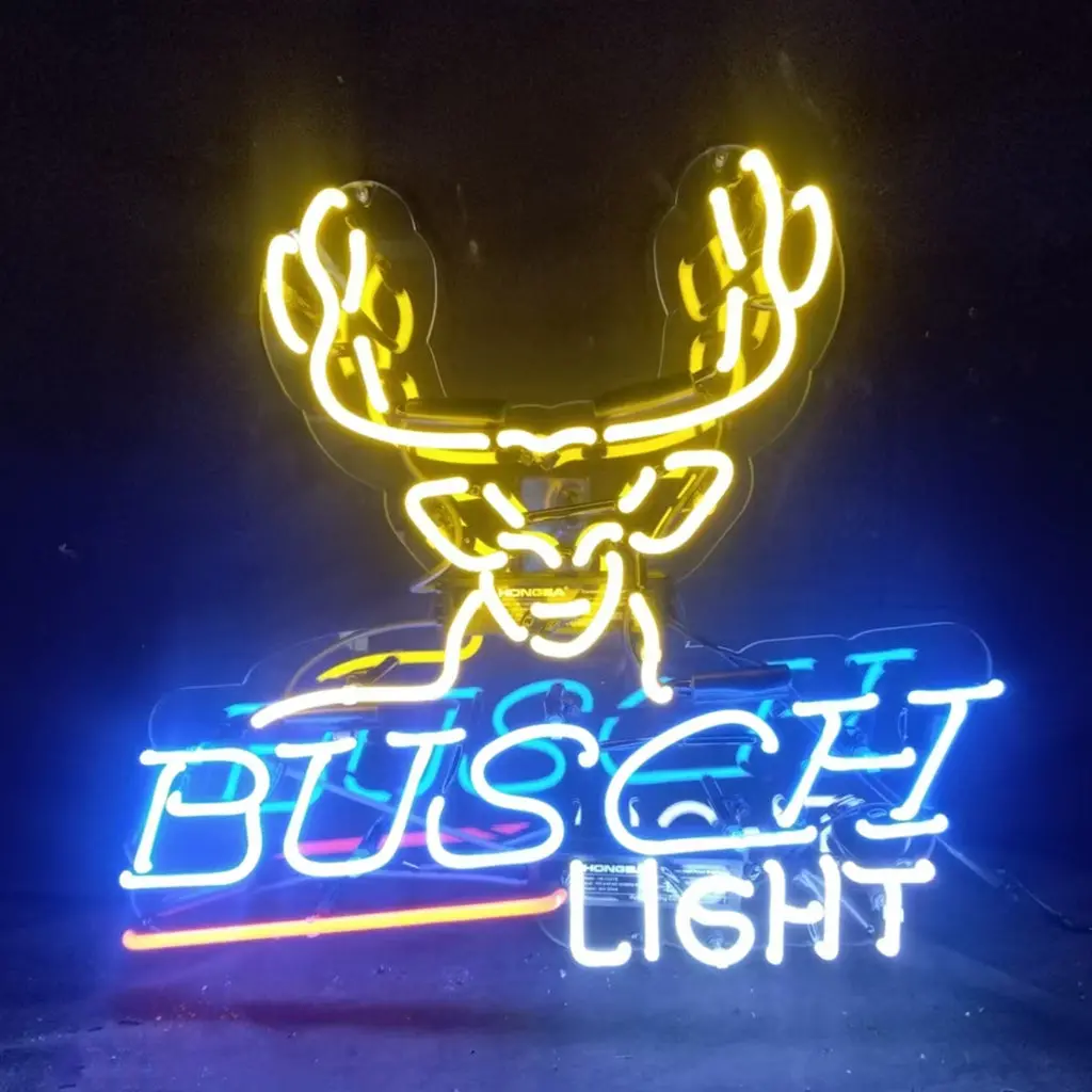 Deer Busch Light Beer Neon Signs Light 1