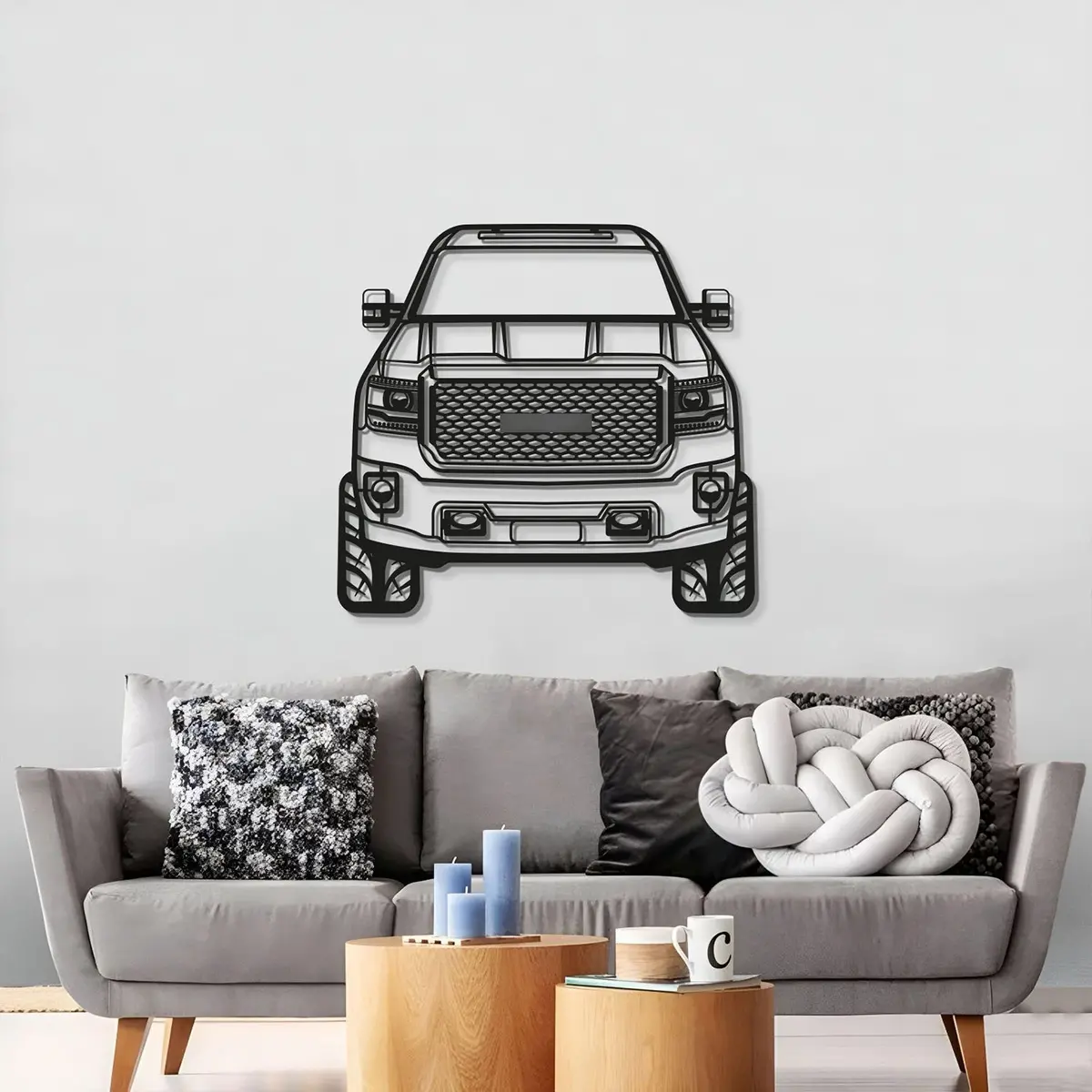 2016 Denali Sierra 3500Hd Front View Metal Car Wall Art - Mt0562 5