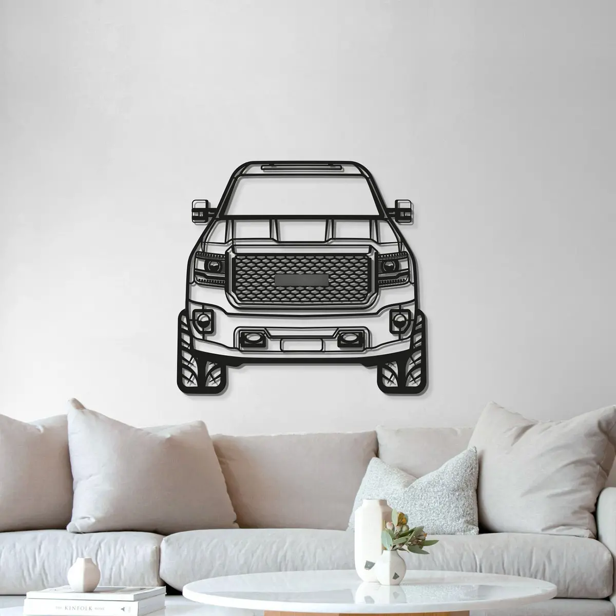 2016 Denali Sierra 3500Hd Front View Metal Car Wall Art - Mt0562 3
