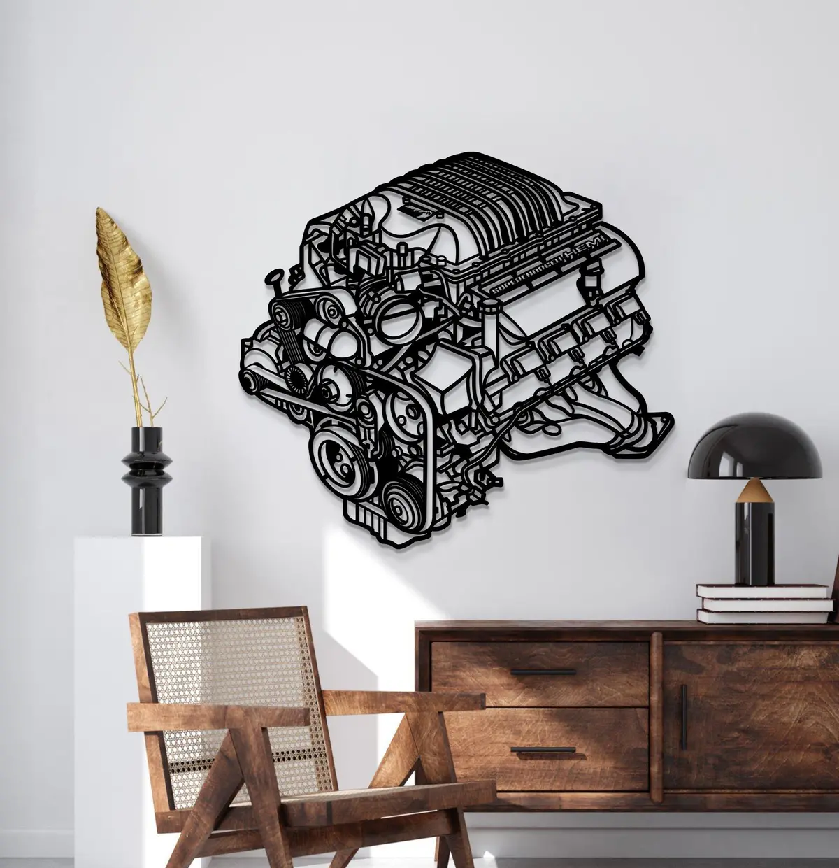 2018 Challenger Hemi Metal Engine Block Wall Art - Mteb-0002 2