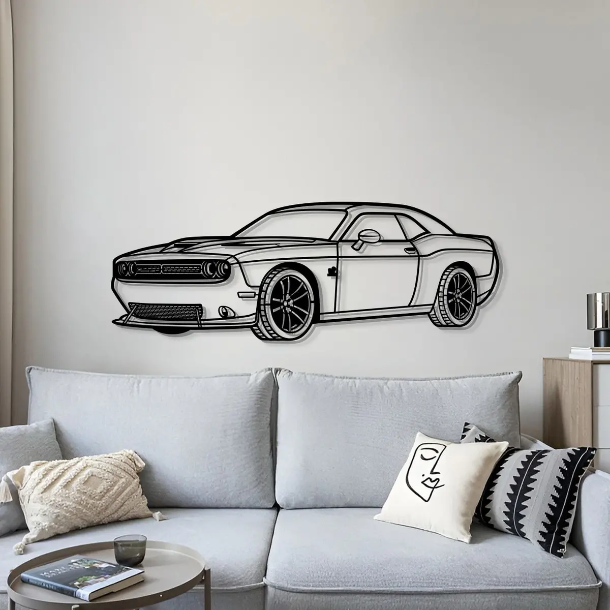 2019 Challenger Srt Perspective Metal Car Wall Art - Mt1261 4
