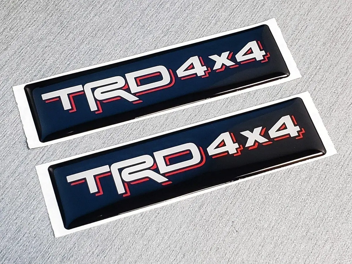 Domed Toyota Trd 4X4 Emblem Inserts For Weathertech Floor Mats (Single) Tacoma Tundra 1
