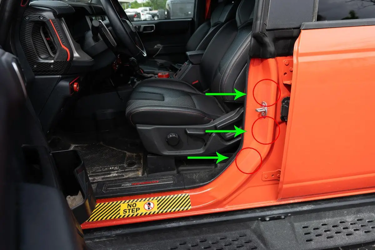 Door Jamb Sticker Cover Up Kit (Printed Series) - 2021-2023 Bronco 6