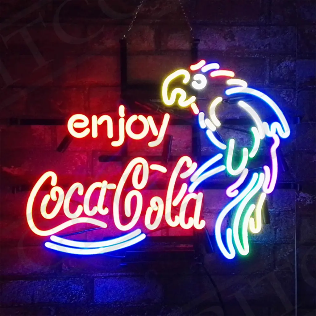 Enjoy Coca Cola With Parrot Neon Signs Light 1