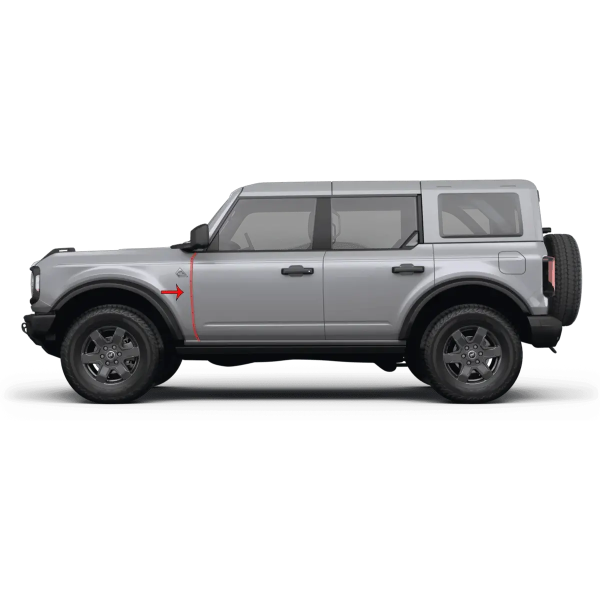 Expert Front Door Removal Fender Protection Film (Clear Ppf) - 2021+ Bronco 1