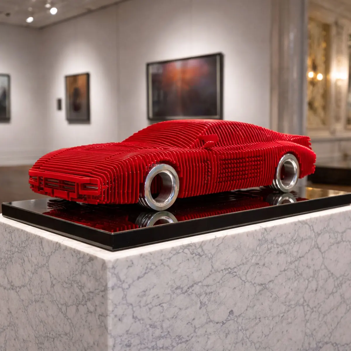 Terra Rossa Metal Car Sculpture - Mt1495 1