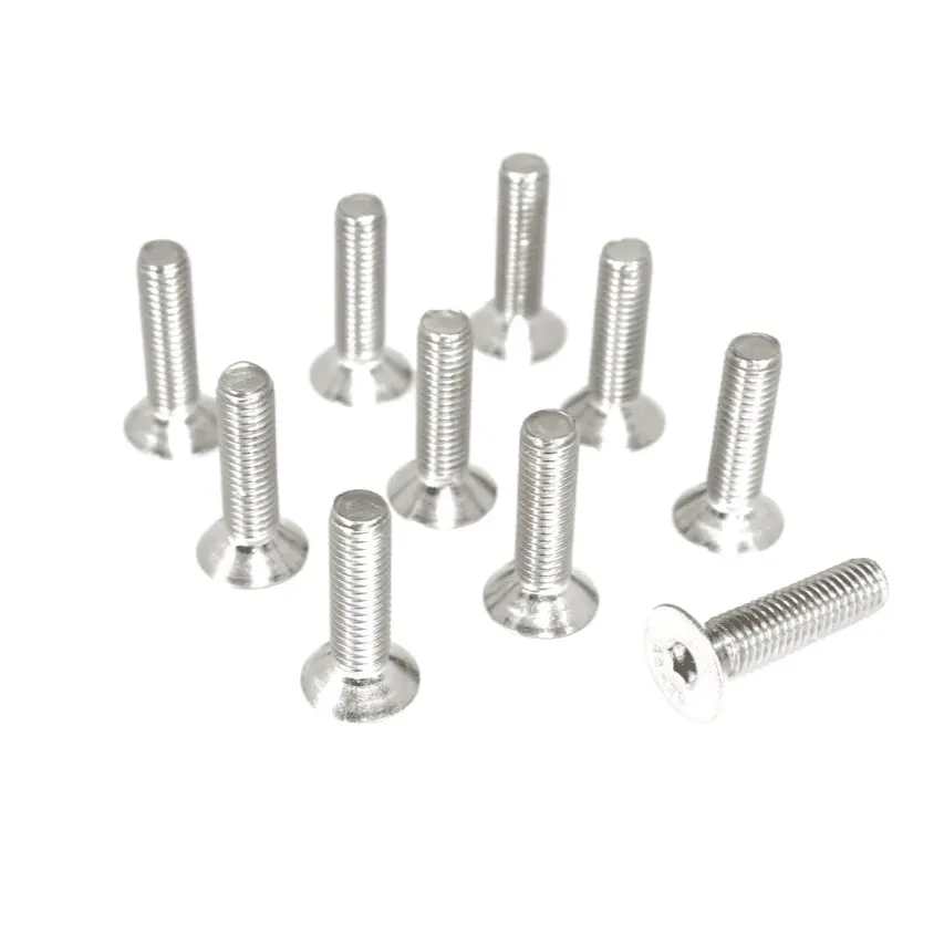 Zspec M6-1.0X20mm Flat-Head Socket-Cap (Fhsc), Sus304 Stainless Fasteners, 10-Pack 1