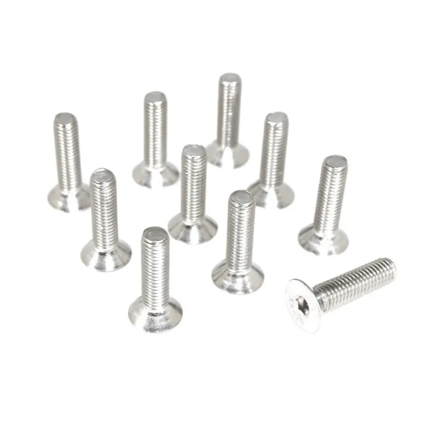 Zspec M6-1.0X12mm Flat-Head Fhsc Fasteners, Sus304 Stainless, 10-Pack 1