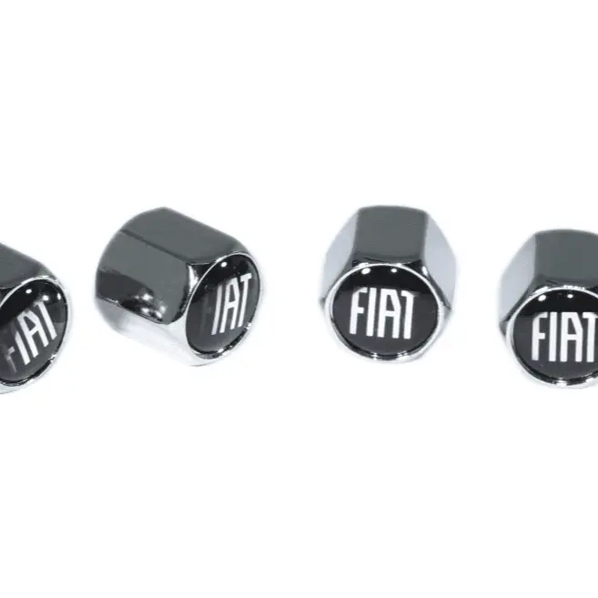 Chrome Valve Stem Tire Caps, Style: Fiat 1