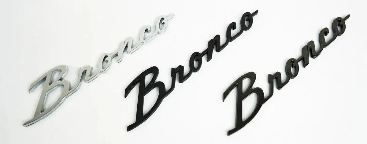 Ford Bronco Cursive Script Metal Emblem Templates - 2021+ Bronco 1
