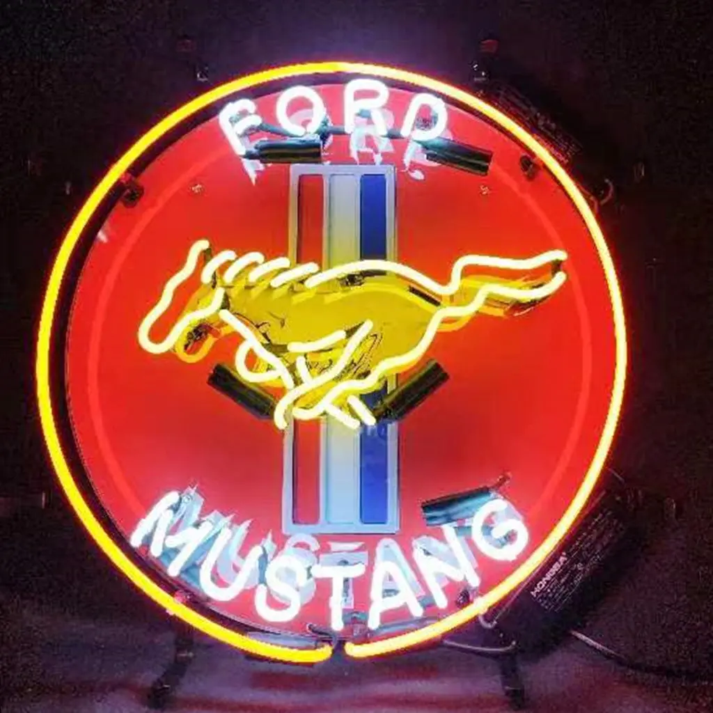 Ford Mustang Car Logo Neon Signs 1