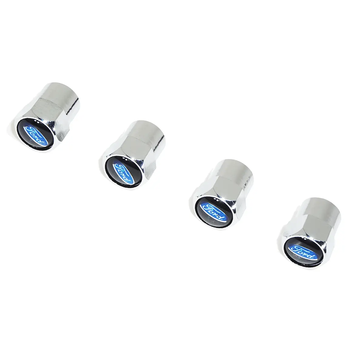 Chrome Valve Stem Tire Caps, Style: Ford Oval Style 1