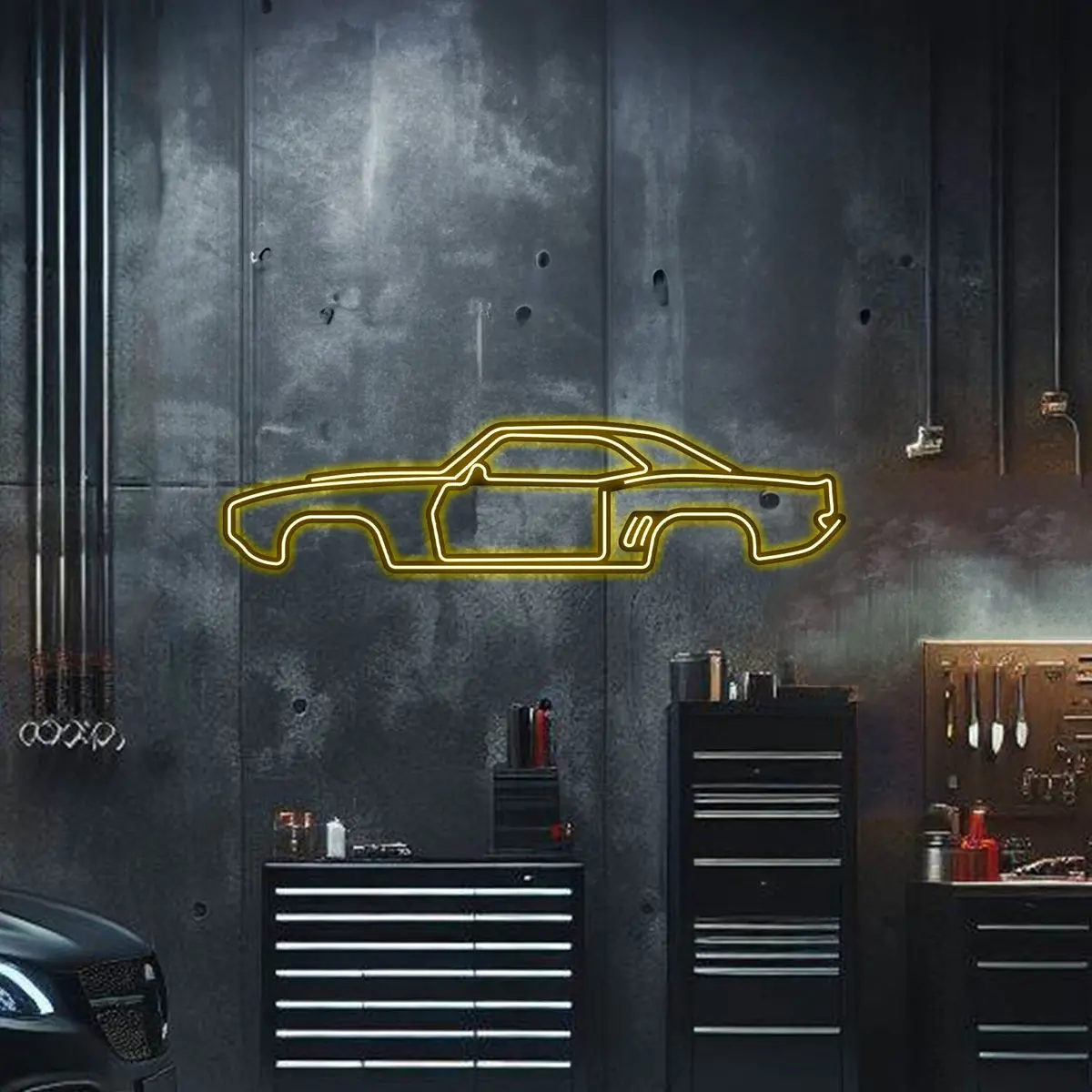 1969 Camaro Metal Neon Car Wall Art - Mtn0002 7