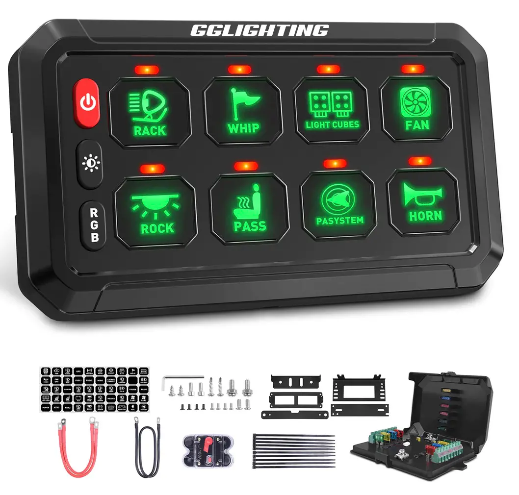 8-Gang Switch Panel With Rgb And Remote Control Bluetooth App 1